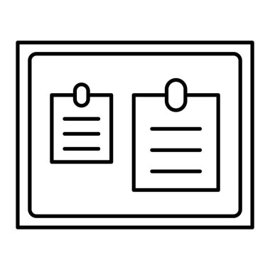 Pano simgesi. Web için basit belge vektör simgeleri çizimi