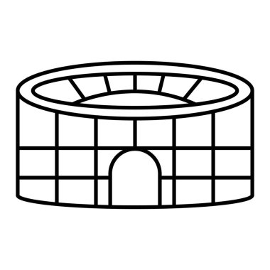 Stadyum vektör ikonu. Düz çizim. beyaz arkaplanda izole.