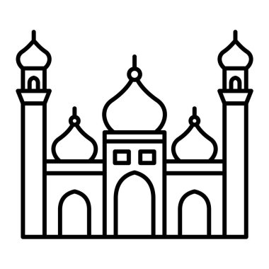 Cami simgesi vektör illüstrasyonu