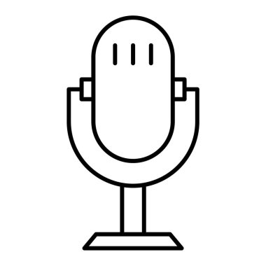 mikrofon simgesi vektör illüstrasyonu