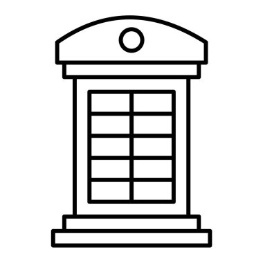 Posta kutusu simgesi. Web için eski kule vektör simgelerinin basit çizimi