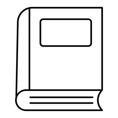Kitap ikonu. Web için kitap vektör simgelerinin özet çizimi