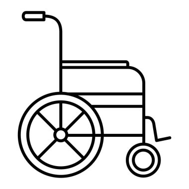 tekerlekli sandalye ikonu vektör illüstrasyonu
