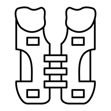 Kayak gözlüğü ikonu. Web için dalış maskesi vektör simgelerinin özet çizimi