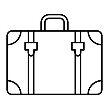 Bavul simgesi. Web için bagaj vektör simgelerinin özet çizimi