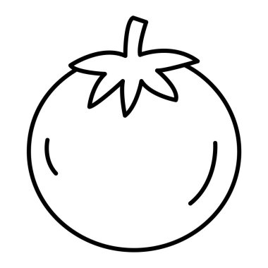 Domates ikonu. Web için vektör simgelerinin özet çizimi