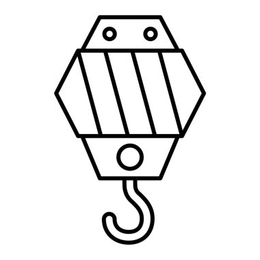 Vinç kancası ikonu. vektör illüstrasyonu