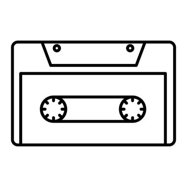 kaset teybi ikon vektör illüstrasyon grafik tasarımı