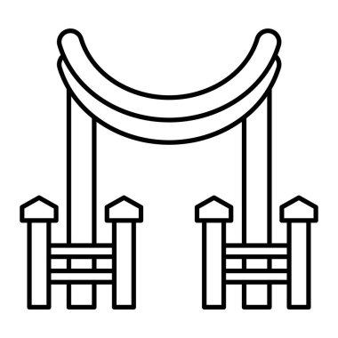 Oyun alanı ve uzay simgesinin vektör illüstrasyonu