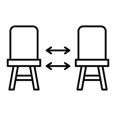sandalye ikon vektör illüstrasyonu