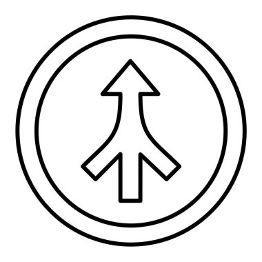 Eğilim biçimi izole edilmiş arkaplanda ok simgesi