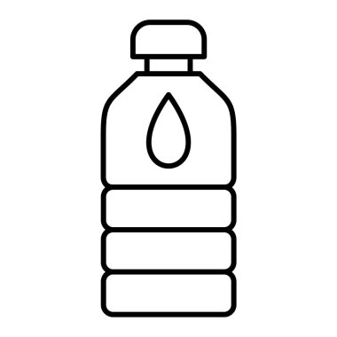 Su şişesi ikonu. Kavanoz vektörünün özet çizimi ve web için biçim simgeleri