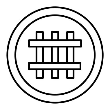 Demiryolu simgesi vektör illüstrasyonu