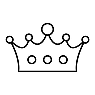 Taç ikonu. Web için kral vektör simgelerinin özet çizimi
