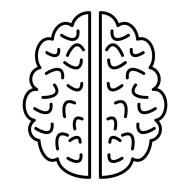 beyin ikonu vektör illüstrasyonu