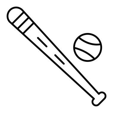 beysbol yarasa simgesi vektör çizimi tasarımı