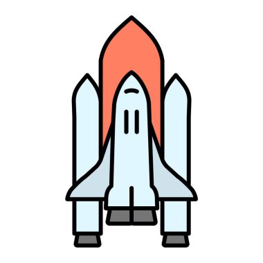 roket fırlatma simgesi vektör çizimi