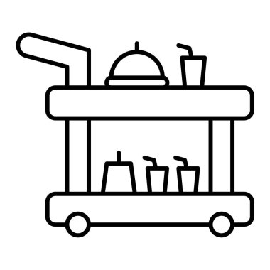 Havaalanı teslimat ikonu vektörü. Yiyecek bagaj tabelası. izole edilmiş sembol çizimi