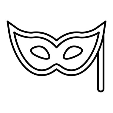 karnaval maskesi ikonu vektör illüstrasyon grafik tasarımı