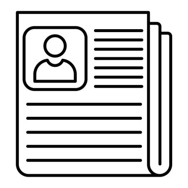 Simgeye devam et. Web için basit belge vektör simgeleri çizimi