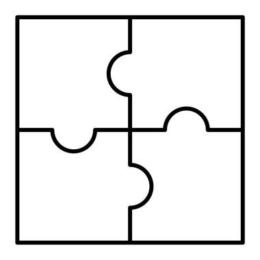 Bulmaca simgesi vektör çizimi