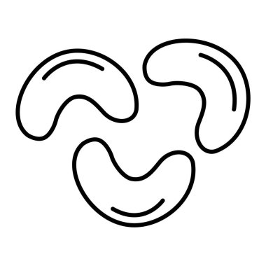 fasulye ikonu vektörü. İnce çizgi işareti. izole edilmiş sınır sembolü çizimi