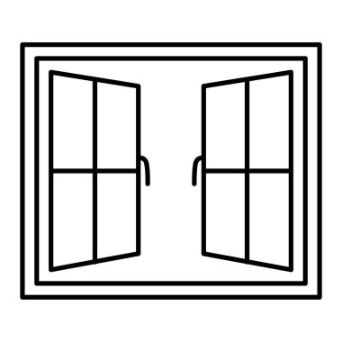 Pencere simgesi. vektör illüstrasyonu