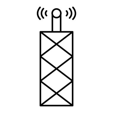 Anten simgesi. Web için uydu vektör simgelerinin özet çizimi