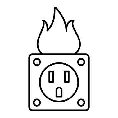 Bir ateş simgesinin vektör illüstrasyonu
