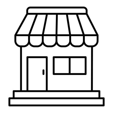 Dükkan. Web simgesi basit illüstrasyon