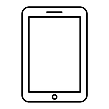 Akıllı telefon aygıtı simgesi. Web tasarımı için cep telefonu vektör simgelerinin düz çizimi