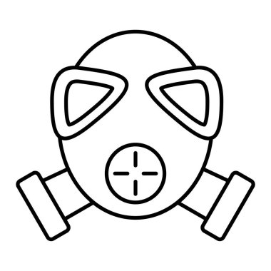 Bir maske simgesinin vektör illüstrasyonu