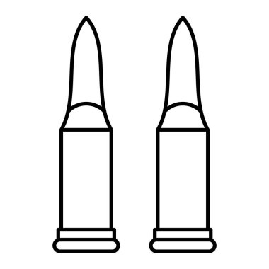 Siyah ve beyaz çizgi kurşun ikonu şeffaf arkaplanda izole edildi. Simgeleri renk kare düğmelerine ayır. vektör illüstrasyonu