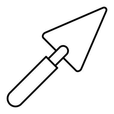 Malafat simgesi. Web için spatula vektör simgelerinin özet çizimi