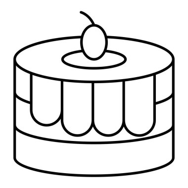 kek ikonu vektör illüstrasyonu