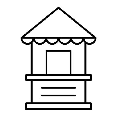 Modern siyah simge çizgisinin vektör çizimi. güzel element aynı zamanda inşaat ve mağaza sembolü olarak da kullanılabilir