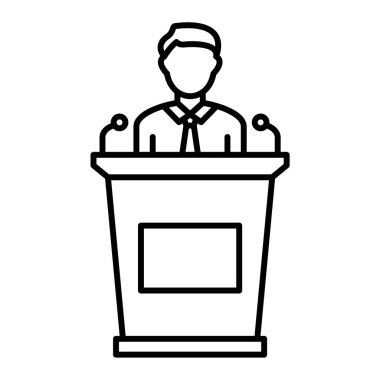 İş adamı, konuşma vektörü illüstrasyon tasarımı