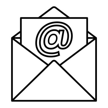 e- posta iletisi ikonu vektör illüstrasyon grafik tasarımı