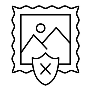 Bir dağ simgesinin vektör illüstrasyonu