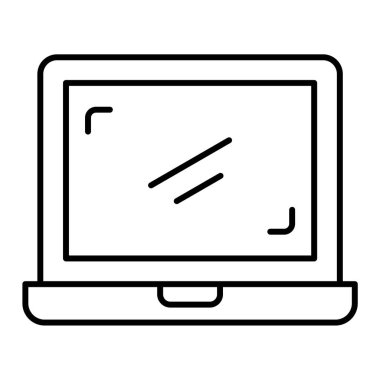 Dizüstü bilgisayar simgesi vektör çizimi