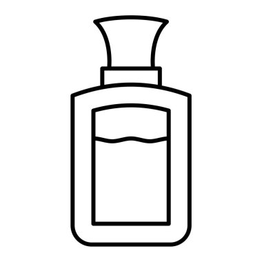 Parfüm şişesi ikonu. Web için kozmetik losyon vektör simgelerinin özet çizimi