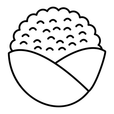 Lezzetli yemek ikonu vektör illüstrasyonu