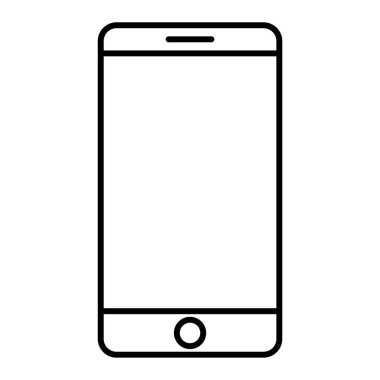 Akıllı telefon aygıtı simgesi. Web için cep telefonu vektör simgelerinin düz çizimi