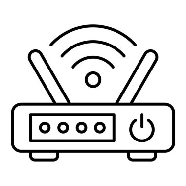 router simgesi vektör illüstrasyonu