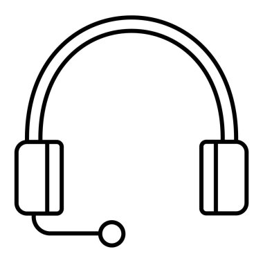 Kulaklık. Web simgesi basit tasarım