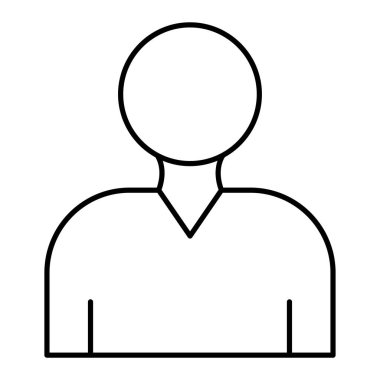 Adam avatar ikonu. Ana hatlarıyla erkek vektör illüstrasyonu. beyaz arkaplanda izole