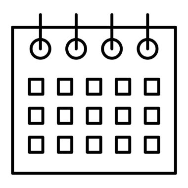 Takvim simgesi vektör illüstrasyonu