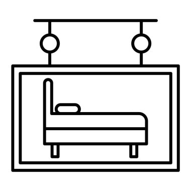 Kanepe ikonu vektörü beyaz arkaplan üzerinde izole sizin web ve mobil uygulama tasarımı için, yatak logosu kavramı