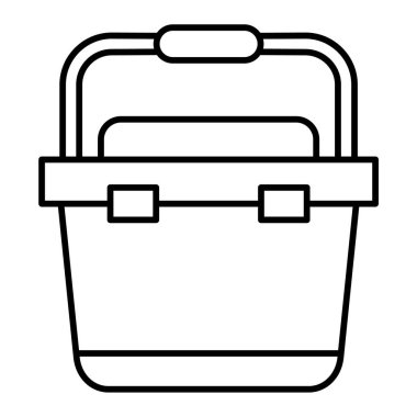 Evrak çantası ikonu. Web için bavul vektör simgelerinin özet çizimi