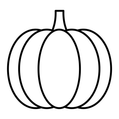 balkabağı ikonu. Web için Cadılar Bayramı vektör simgelerinin özet çizimi